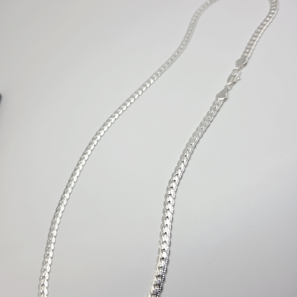 UNIQUE SNAKE WHEAT STERLING SILVER 925 20" INCH NECKLACE CHAIN 20 GRAMS 2B/06 - Picture 2 of 6